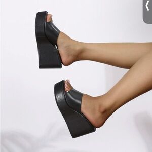 Shein platformed strap sandals